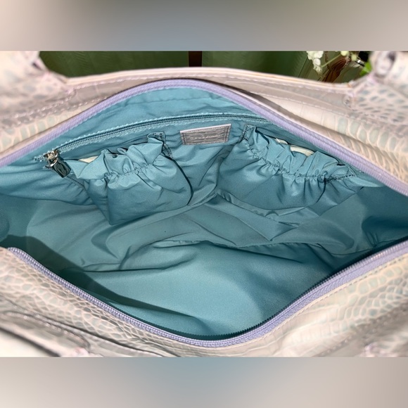 NWOT VINTAGE - Cole Haan Lavender Croco Embossed Handbag Set - Picture 5 of 10